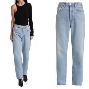 AGolde 90's wide leg high rise button front Jeans-size 27